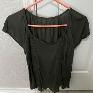 Army green Casual top
